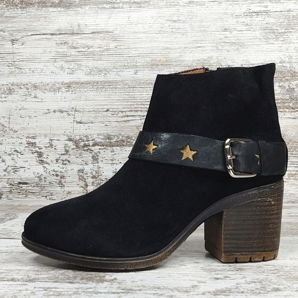 Kanna Low Bloc Heel Sparkle Ankle Boot Grey main image 1
